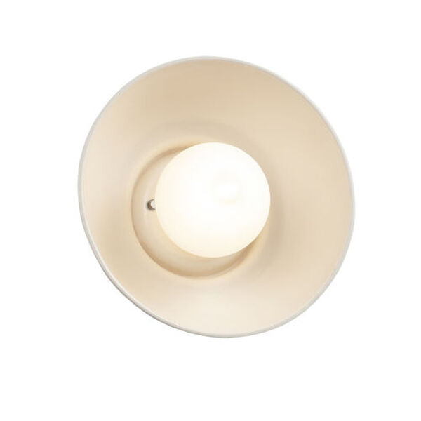 Ambiance Collection Matte White One-Light Coupe Wall Sconce, image 1
