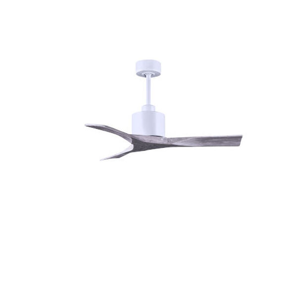 Nan Matte White 42-Inch Ceiling Fan with Barnwood Blades, image 2