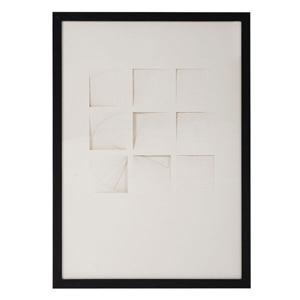 Black Framed 19 x 27-Inch Dimensional Paper Squares Shadowbox Art, image 1