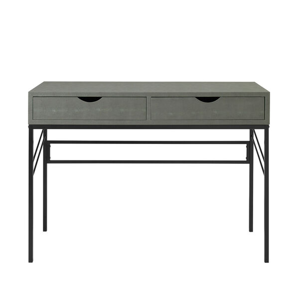 Vetti Gray and Black Two Drawer Desk, image 3