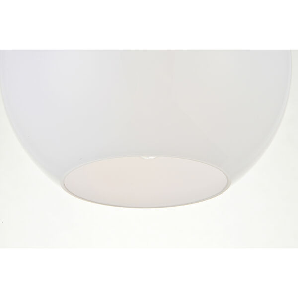 Baxter Chrome and Frosted White Seven-Inch One-Light Semi-Flush Mount, image 5