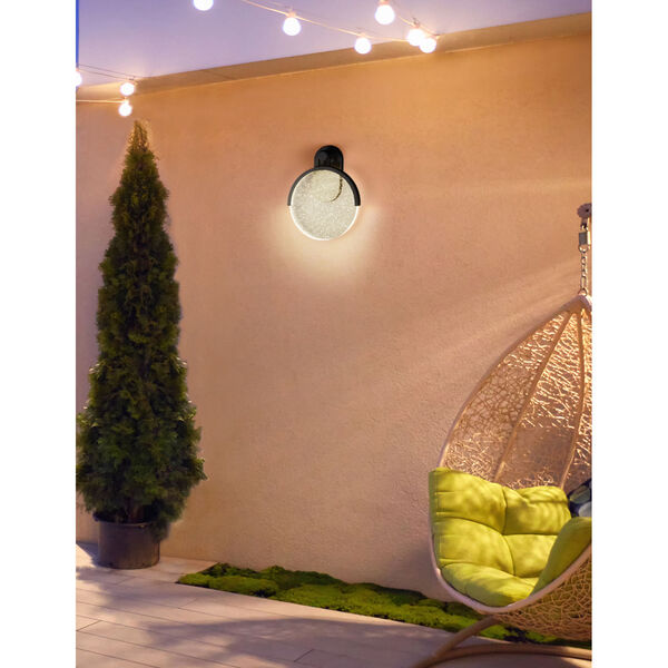 Coronado Matte Black ADA LED Outdoor Wall Sconce with Clear Bubble Acrylic Shade, image 2