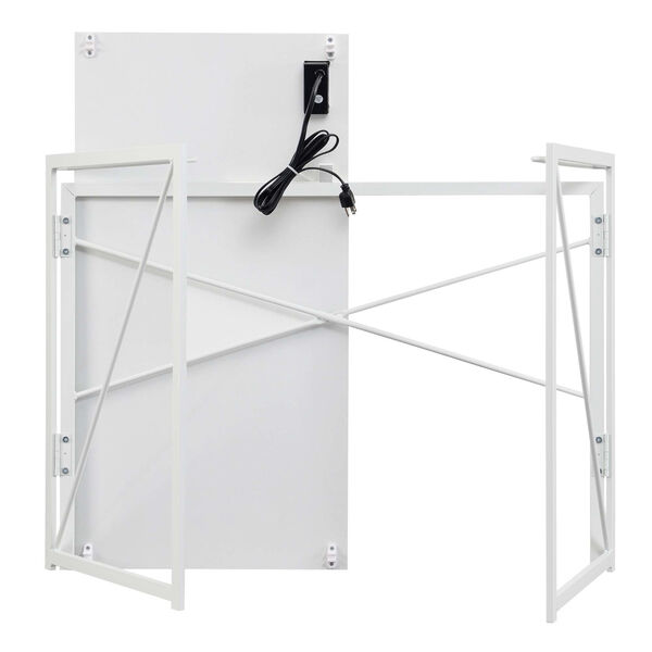 Xtra White Folding Desk with Charging Station, image 6