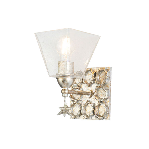 Star Silver Leaf with Antique One-Light Wall Sconce, image 1