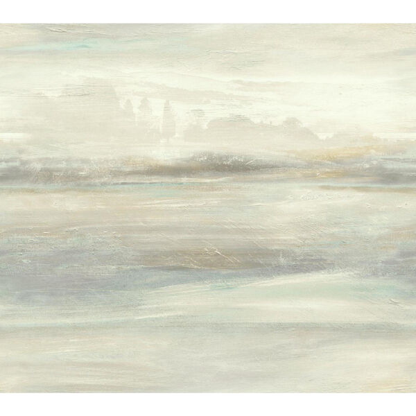 Candice Olson Tranquil Light Blue Scenic Wallpaper - SAMPLE SWATCH ONLY, image 1
