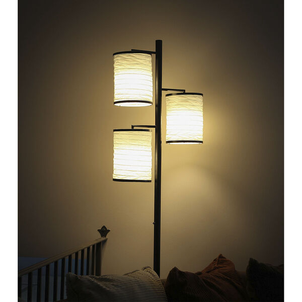 Liam Black Three-Light LED Floor Lamp, image 5