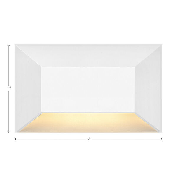 Nuvi Matte White Medium Rectangular LED Deck Sconce, image 4