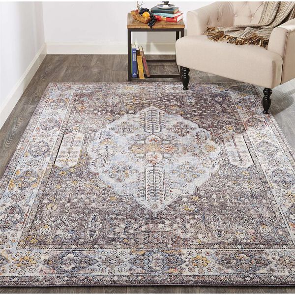 Armant Gray Blue Gold Area Rug, image 3