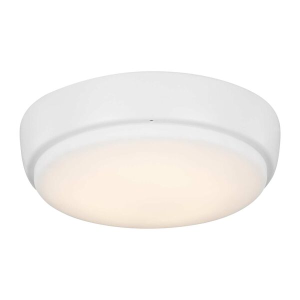 Matte White Seven-Inch LED Ceiling Fan Light Kit, image 1