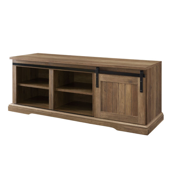 Barnwood and Black Entry Bench with Storage, image 4