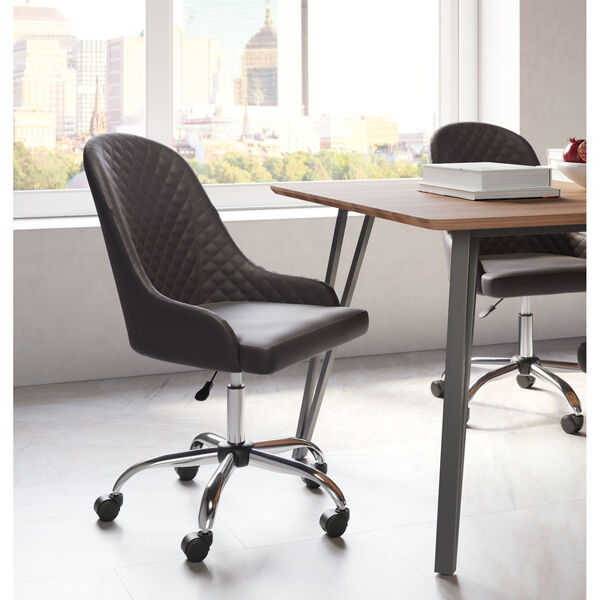 Space Brown and Silver Office Chair, image 2