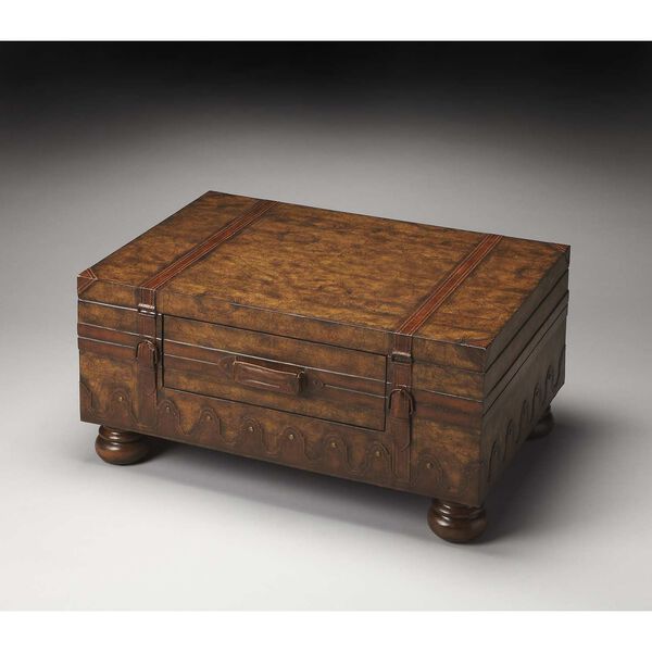 Heritage Genuine Leather Trunk Table, image 6