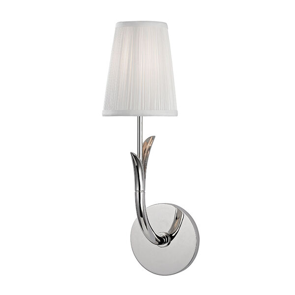 Deering Polished Nickel One-Light Wall Sconce, image 1
