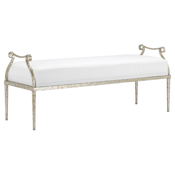 Genevieve Muslin and Grecian Silver Bench, image 1