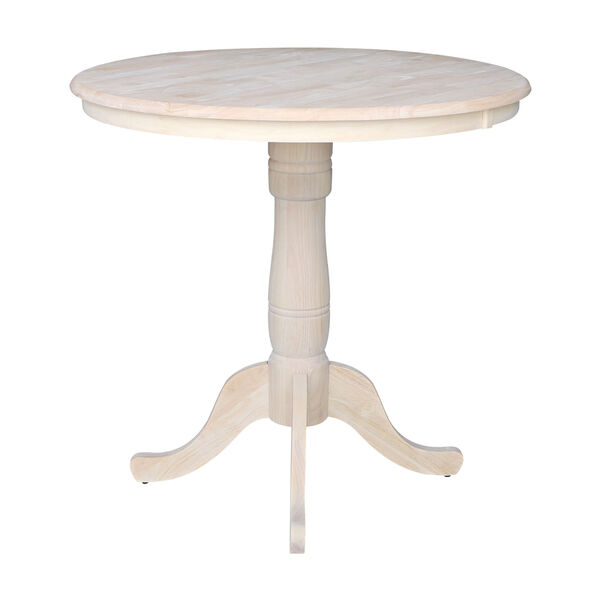 Unfinished 36-Inch Round Pedestal Counter Height Table, image 3
