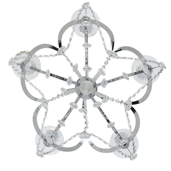 Othello 20-Inch Polished Chrome Five-Light Chandelier, image 3