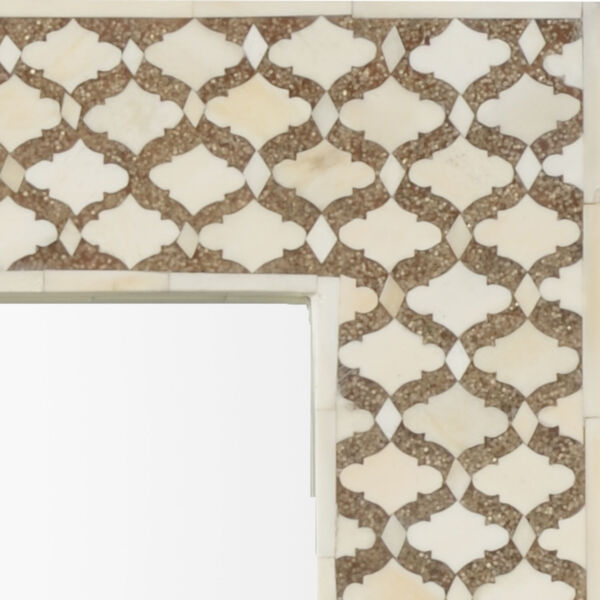 Elgon White and Brown Wall Mirror, image 2