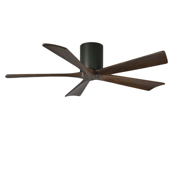 Irene Matte Black 52-Inch Ceiling Fan with Five Walnut Tone Blades, image 3