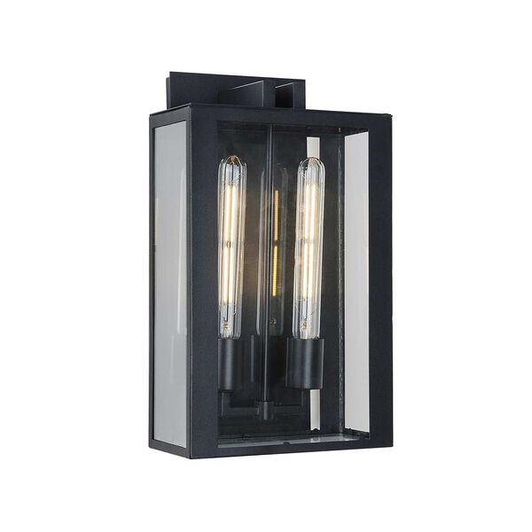Waterville Matte Black Two-Light LED Outdoor Wall Sconce, image 5