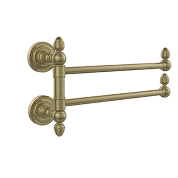 Dottingham Collection 2 Swing Arm Towel Rail, Antique Brass, image 1