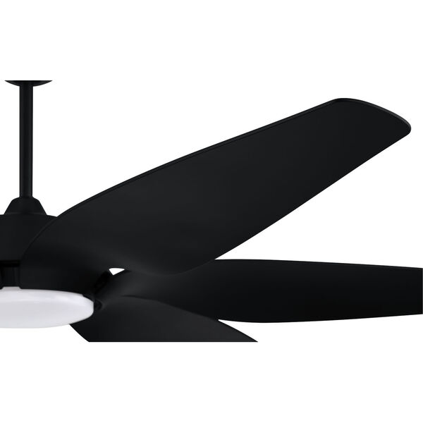 Zoom Flat Black 66-Inch One-Light Ceiling Fan, image 5
