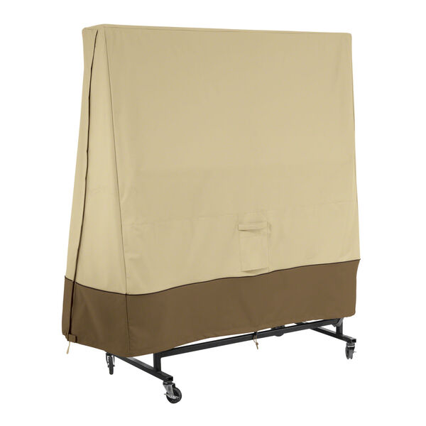 Ash Beige and Brown Ping Pong Table Cover, image 1