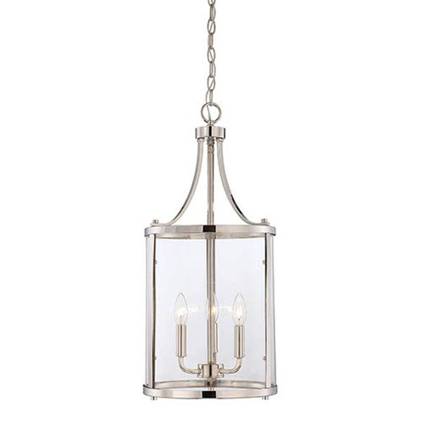 Selby Chrome and Polished Nickel Three-Light Pendant, image 1