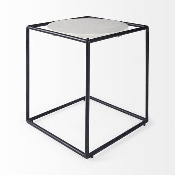 Austen White and Black Side Table, image 3
