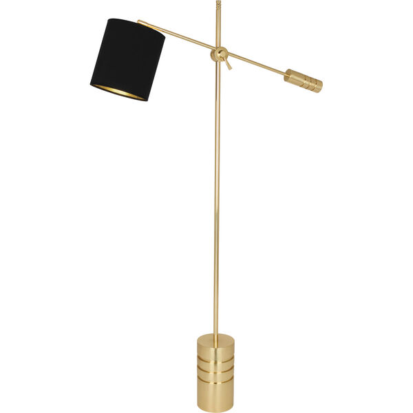 Campbell Gold, Black One-Light Floor Lamp, image 1