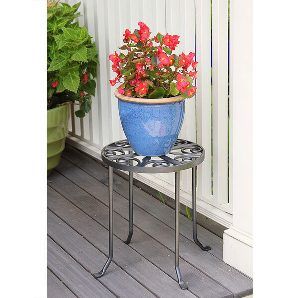 Round Trivet Wrought Iron Plant Stand, image 5