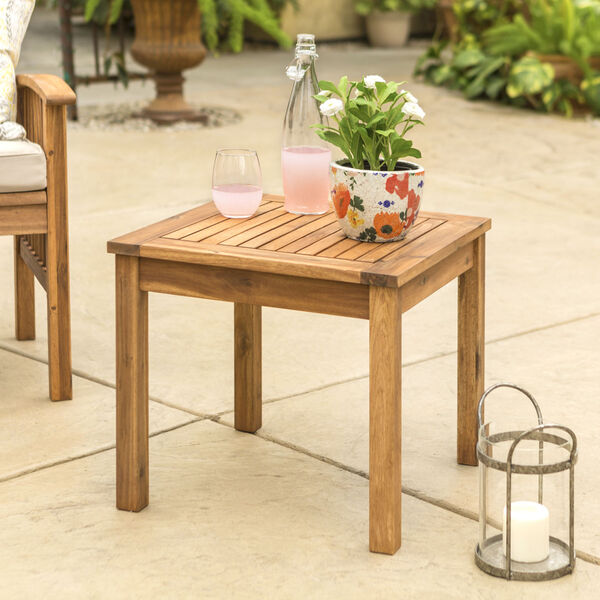 Brown Patio Side Table, image 1