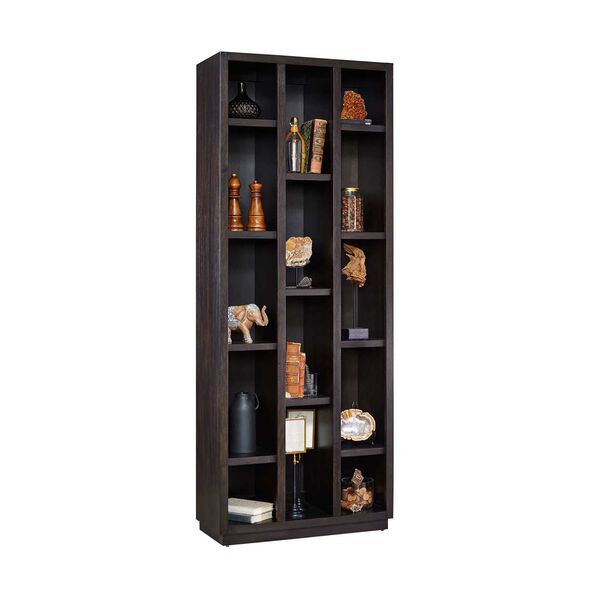 Brown Eleven Shelf Open Storage Bookcase, image 3
