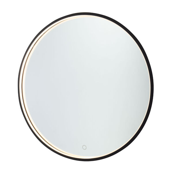 Reflections Matte Black 32-Inch LED Wall Mirror, image 1