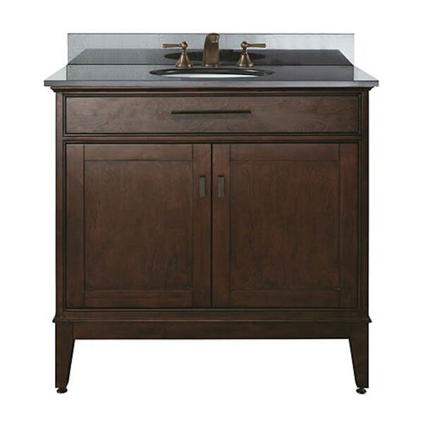 Madison Tobacco 36-Inch Sink Vanity with Black Granite Top, image 1