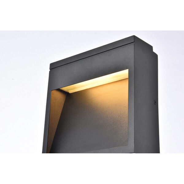 Raine Black 110 Lumens Eight-Light LED Outdoor Wall Sconce, image 3
