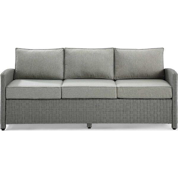 Bradenton Gray Gray Outdoor Wicker Sofa, image 3