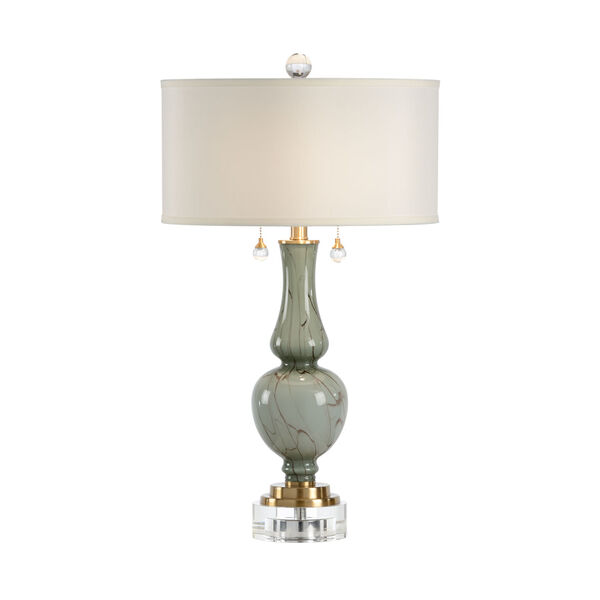 Gray Two-Light Table Lamp, image 1