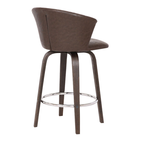 Connie Brown and Chrome 26-Inch Counter Stool, image 4
