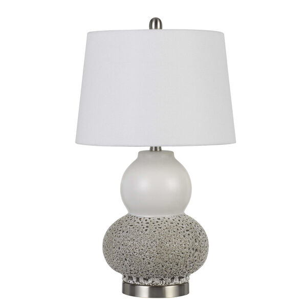 Aigio Gray and White One-Light Table lamp, image 1