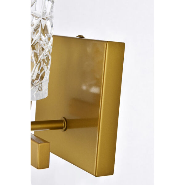 Cassie Brass and Clear Shade One-Light Bath Vanity, image 5