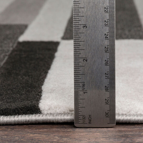City Grey and Black Rectangular: 3 Ft. 11 In. x 5 Ft. 7 In. Rug, image 6