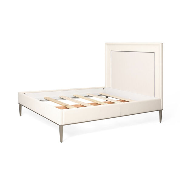 Ellipse Ivory and Pewter Queen Bed, image 2