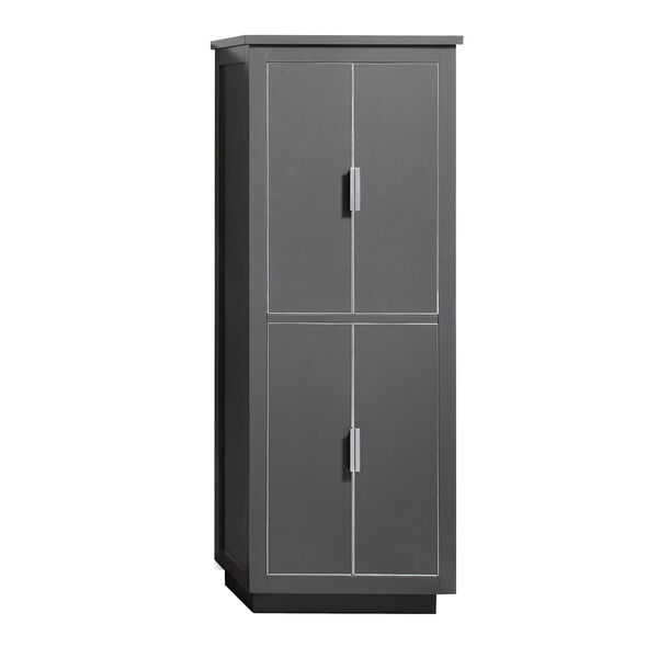 Twilight Gray Brushed Silver 24-Inch Linen Tower, image 2