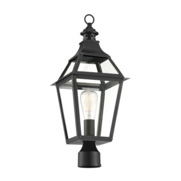 Elle Black and Gold One-Light Outdoor Post Mount, image 5