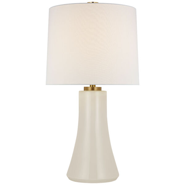 Harvest Medium Table Lamp in Ivory with Linen Shade by Barbara Barry, image 1