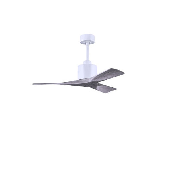 Nan Matte White 42-Inch Ceiling Fan with Barnwood Blades, image 1