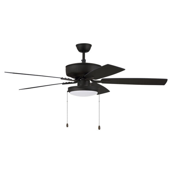 Pro Plus Espresso 52-Inch LED Ceiling Fan with Frost Acrylic Pan Shade, image 1