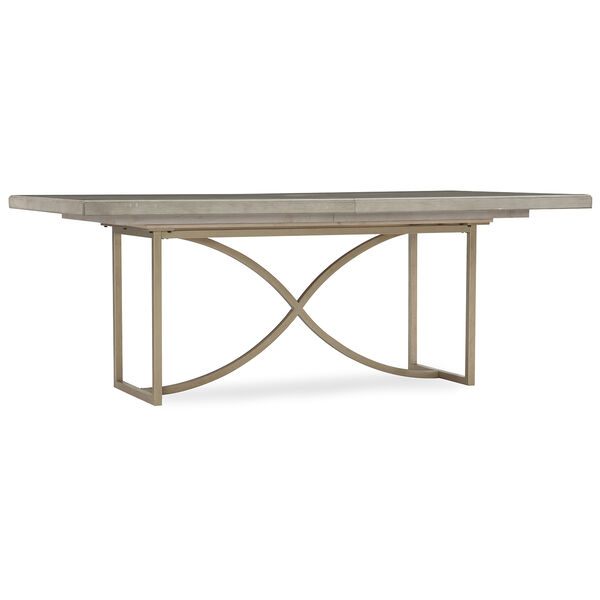 Elixir Gray and Beige 80-Inch Rectangular Dining Table with 1-20-Inch Leaf, image 1