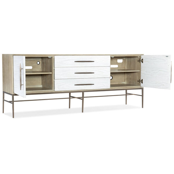 Cascade Taupe and White Entertainment Console, image 2