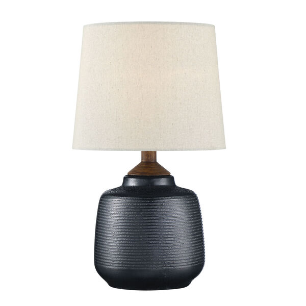 Lismore Bronze and White 17-Inch One-Light Table Lamp, image 1